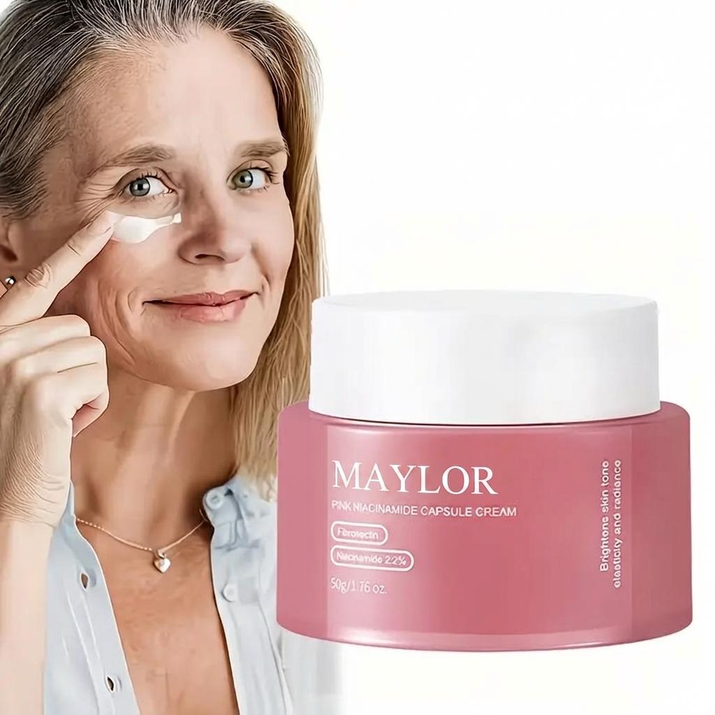 MAYLOR Pink Niacinamide Capsule Cream Hydrating Moisturizing Deep Moisturizing Repair Capsule Cream Lazy Moisturizing Cream Halloween Christmas Gift Set