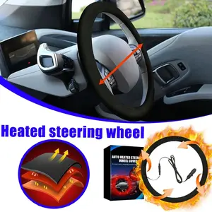 1 Pcs Heated Car Steering Universal Winter Steering Wheel Protector, Car Interior Accessory