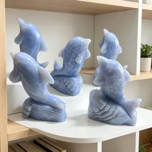 Blue lace dolphin carving