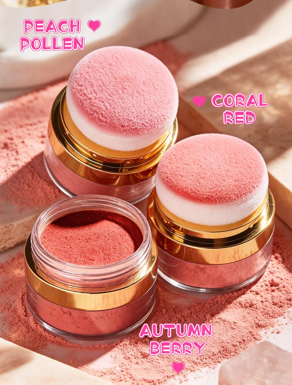 3 boxes,makeup set kit,Lazy blush, quick makeup, with a small mirror, makeup at any time, 3 color blush, enhance color, cosmetics,Valentine's Day gift，Holiday gift