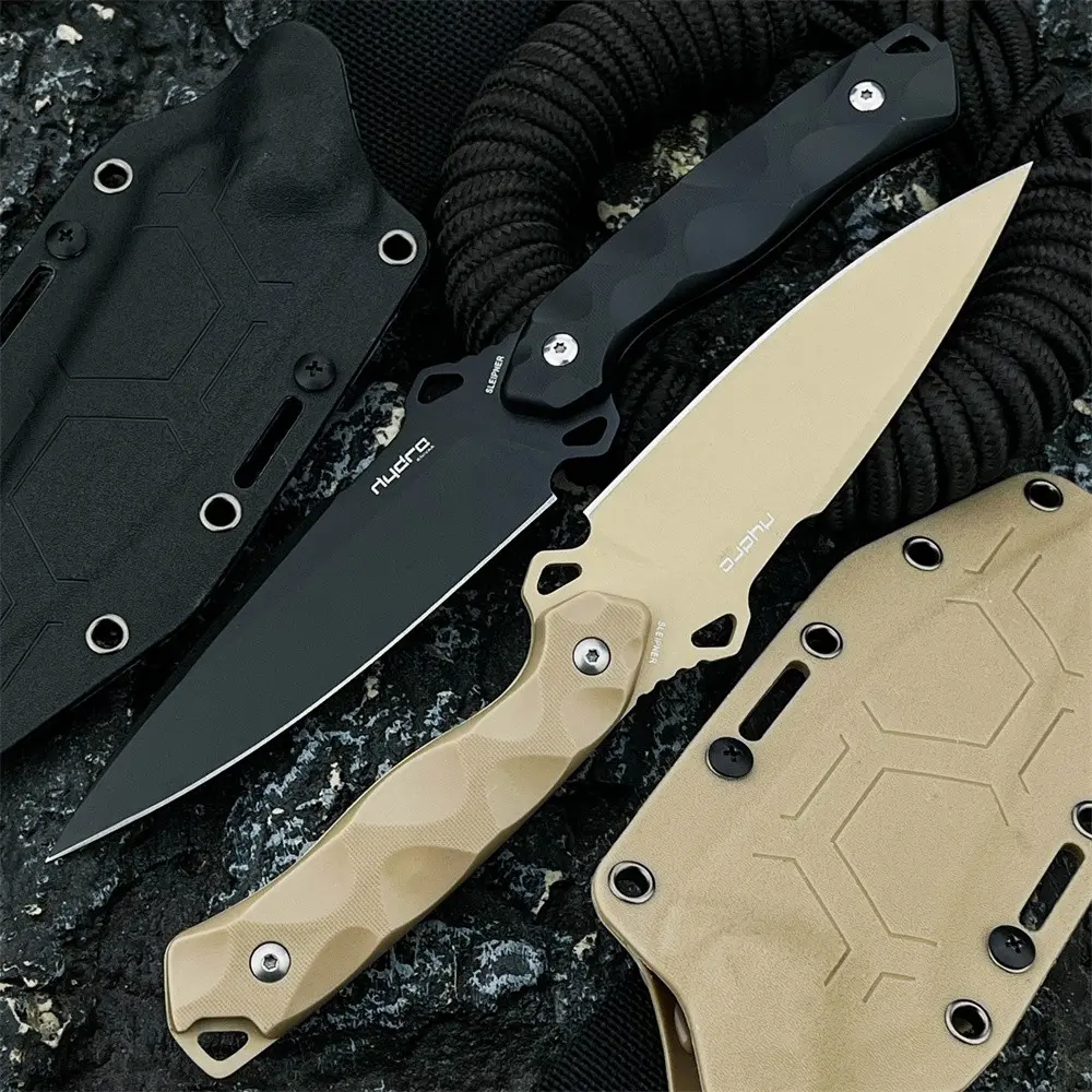 High Quality Wear-Resistant Fixed Blade Knife with Sheath, 8cr13mov Steel Blade and Nylon Fiber Handle, Perfect for Camping Hiking Fishing, Survival Tools, Tactical Knives, Outdoor Camping Knives, Survival Gear
