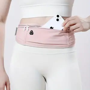 Lightweight Transparent Phone Bag, Adjustable Invisible Fitness Belt, 3 Pockets, Suitable for Running, Hiking, Gym, Unisex Design, Durable Sports Style