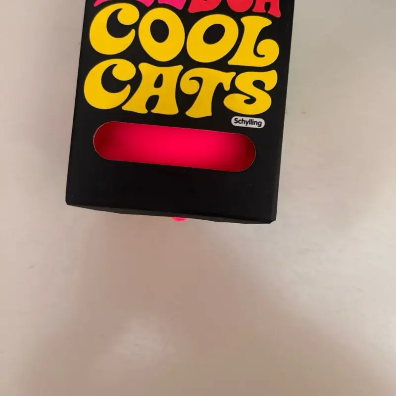 squishy cool cat toy in pink (in box)
