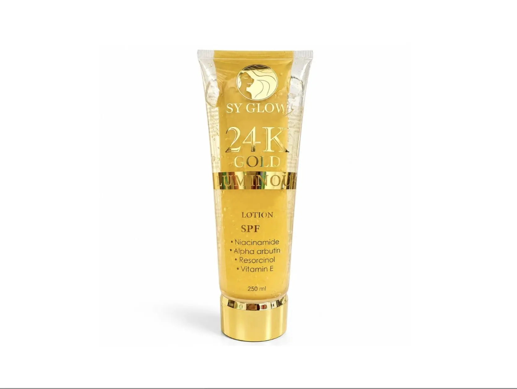 Sy Glow 24K Gold Lominous Lotion with Niacinamide Alpha Arbutin Resorcinol & Vitamin E 250ml