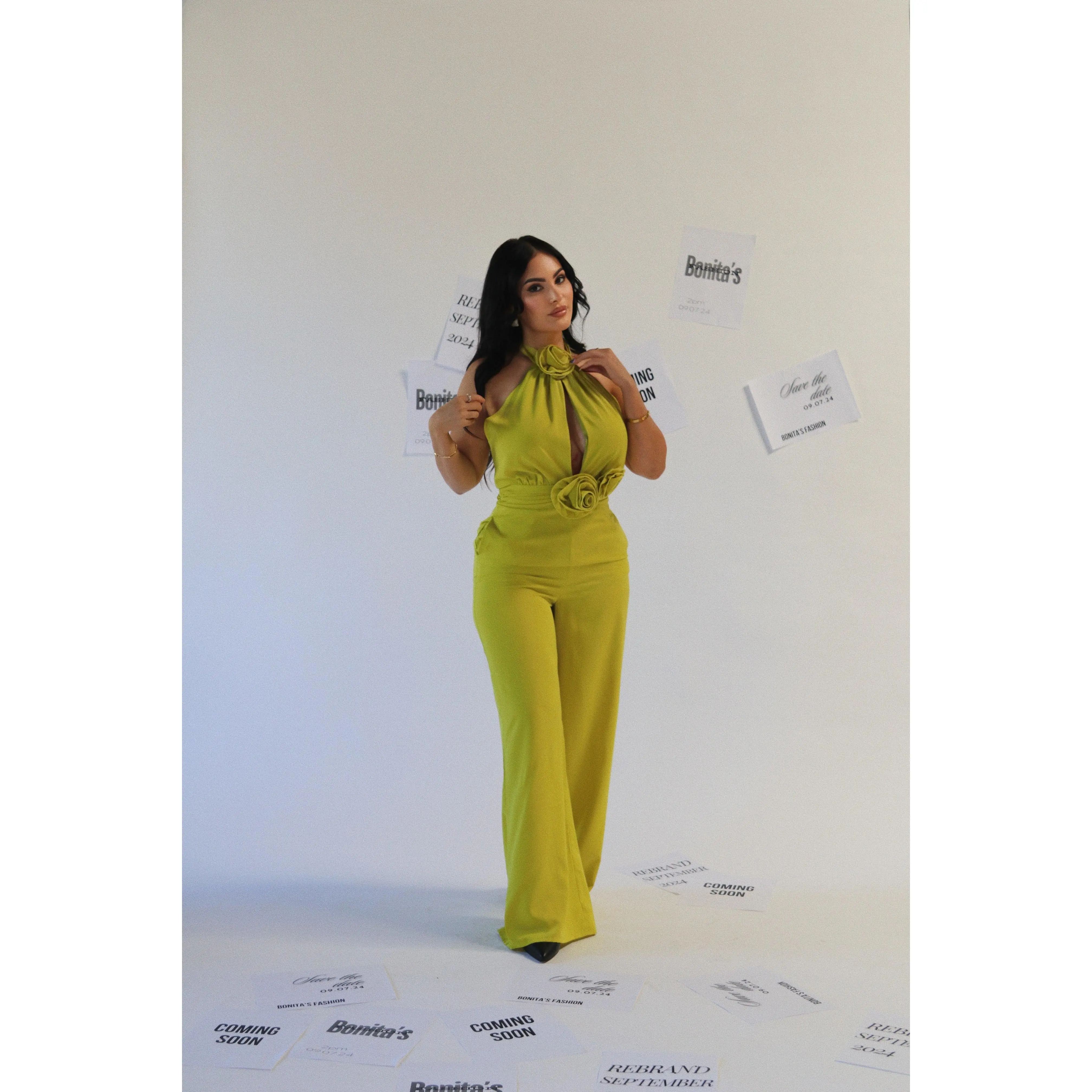 Katarina Lime Jumpsuit