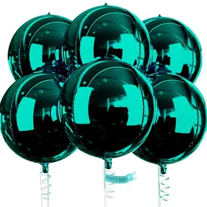 Green Birthday Balloons6 Pcs Giant Foil Balloons for Jungle Theme Party or Kids Celebration