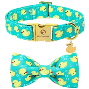Dapper Duck Adjustable Spring-Summer Sailor Bow Tie Collar for Small to Large Male Dogs
