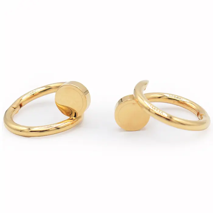 Pre-owned Cartier 18K Yellow Gold (Au750) Small Leather Goods Juste un Clou Au750 Cufflinks