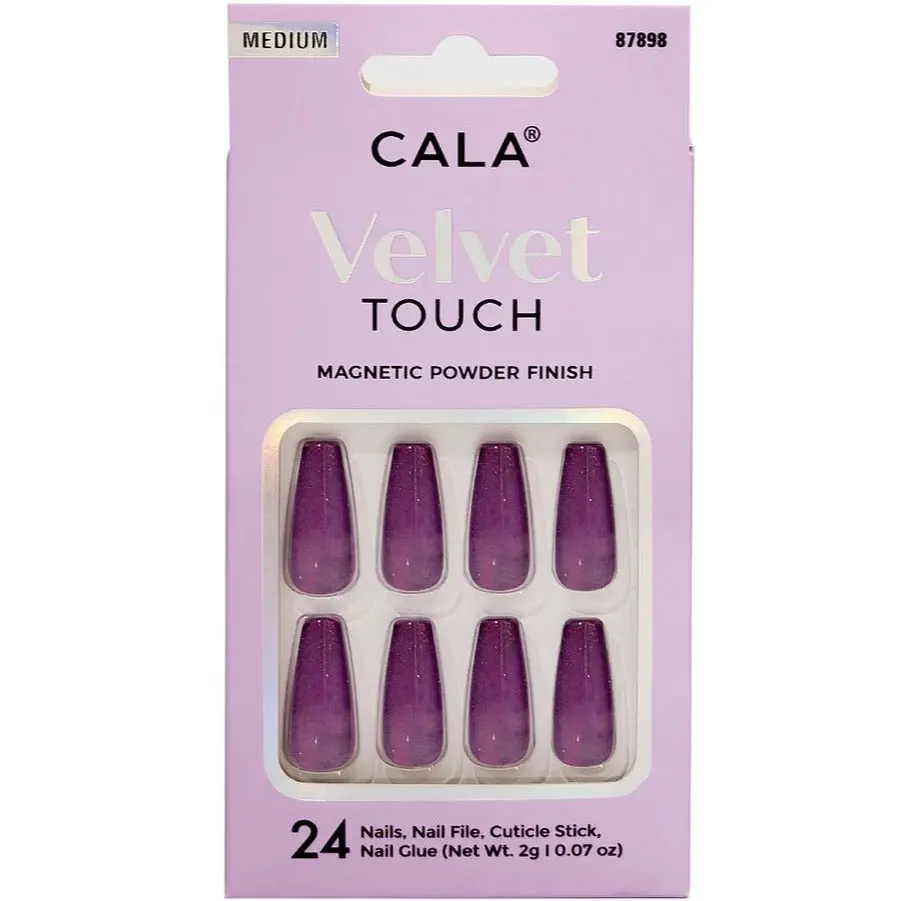 CALA Velvet Touch | Coffin Lav/Fuchsia Press On Nails