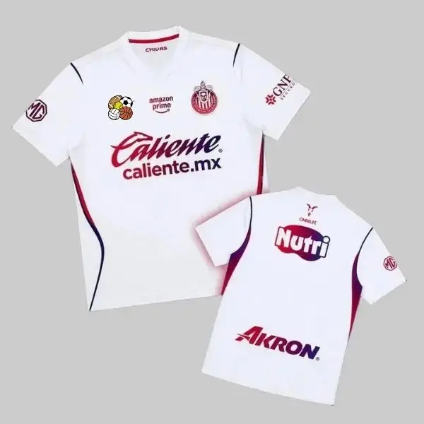 Chivas Guadalajara White Soccer Jersey 2026/27, Liga MX Football Fan Shirt, Breathable Short Sleeve Athletic Top, Match Day Sportswear & Streetwear for Men Women
