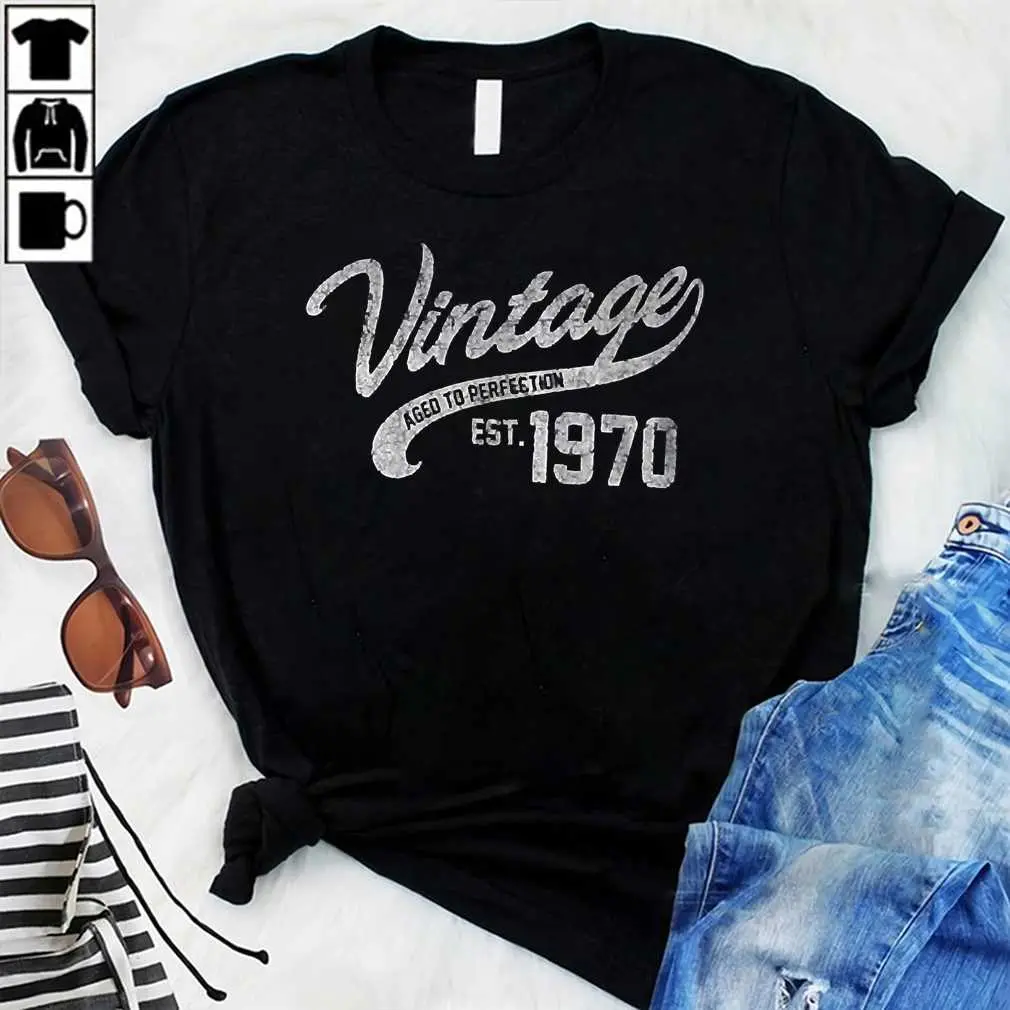 Vintage Made In 1970 T-Shirt 48th Birthday Gift T-Shirt