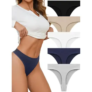 Breathable Seamless Thongs: Comfortable Women's Underwear 5-Pack