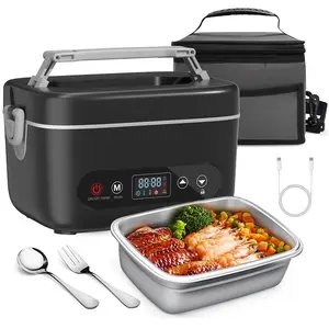 1.2L Electric Lunch Box 12000 mAh Rechargeable Portable Food Heater with 5 Heating Surfaces for Office Truck and Outdoor Use