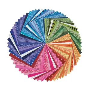 12" x 12" Bulk 100 Sheet Rainbow Colors and Shapes Paper Pack