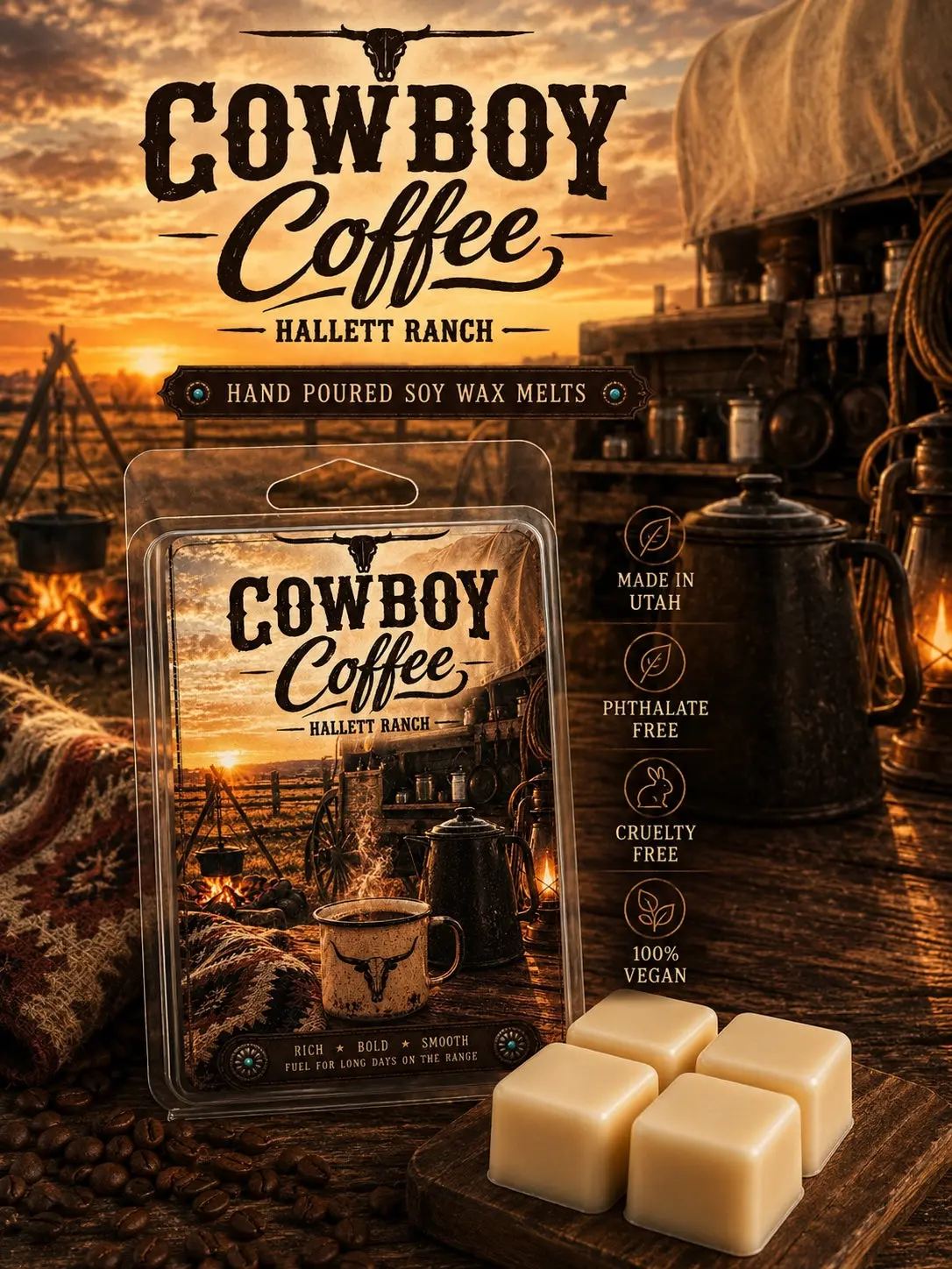 Cowboy Coffee wax melt