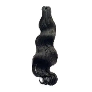 Cambodian Natural Wavy Bundle Hair Wig: Luxurious Waves for Effortless Elegance