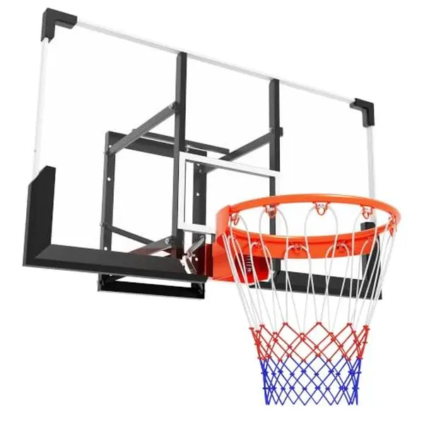 Adjustable Wall Mounted Basketball Hoop – 48" Shatterproof PC Backboard