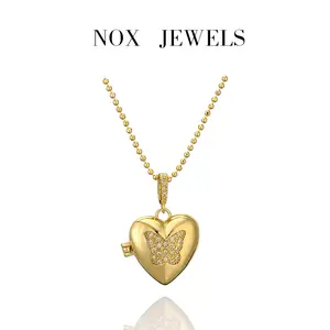 Butterfly Locket 18K Gold Plated Necklace - CJN 1140