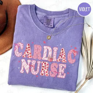 Comfort Colors Cardiac Nurse Shirt, Valentine Cardiovascular Technologists Tee, Cardiology Sonographer tshirt, CVICU Nurse Gift