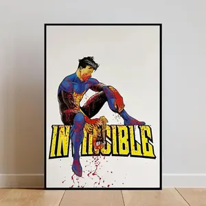 Frameless Art Poster: "Invincible Battle-Worn" – A Essential for Comic Book Aficionados.Ideal for Decking Out Gaming Rooms, Lounges, and as a Stunning Piece in Collectors' Display