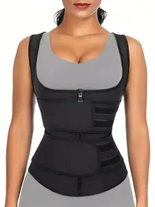 Women's Adjustable Waist Trainer Vest, 2-belted Waist Shapewear Top, Sports Fitness Yoga Running Vest, Please Purchase A Size Up, Tummy Tuck Garment