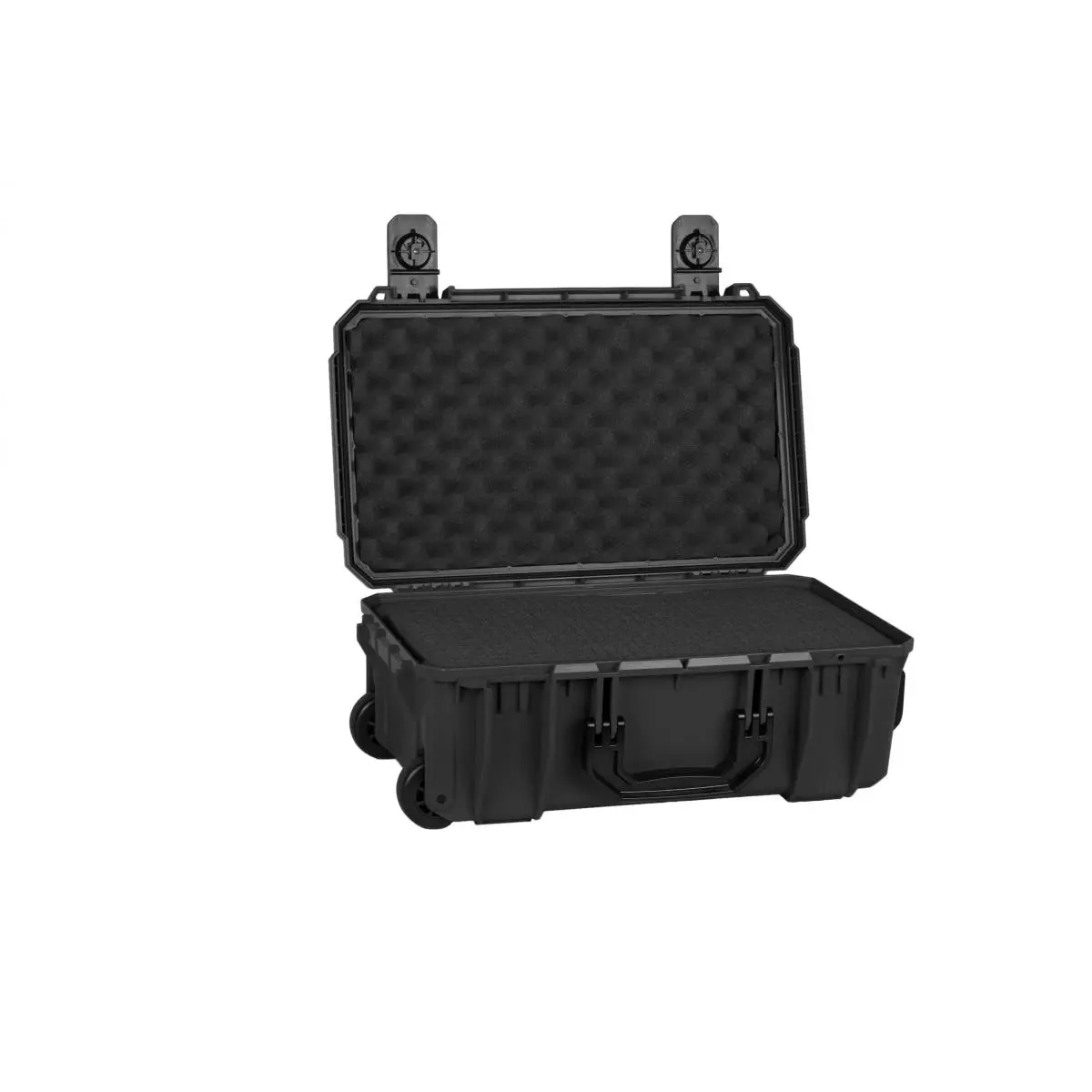 212 MAIN Seahorse 830 Carry-On Wheeled Portable Tool Box - Black Case with Custom Foam for Hardware Organization, Lightweight, Waterproof, Rust-Proof Hinge, Travel-Safe