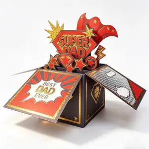 Dad Birthday Card，3D Pop up Happy Father'S Day Card, Best Dad Ever Greeting Card, Father Birthday Card for Dad Husband, Grandpa from Daughter Son WUBUMIM-20260402
