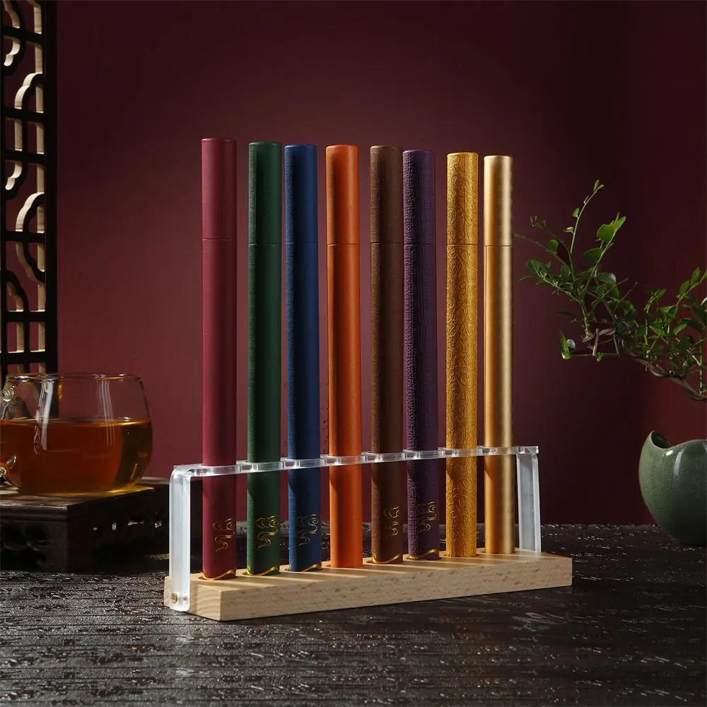 Wooden Storage Rack, 1 Count 8 Hole Acrylic Storage Rack, Storage Holder for Incense, Home Organizer for Living Room Bedroom Tea Room, Scented