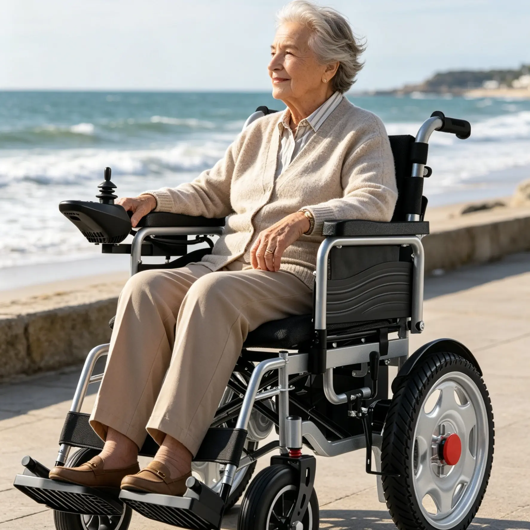 Adult Electric Power Wheelchair - All-Terrain, Foldable, 400LB Heavy Duty Mobility Aid with 15 Mi Range