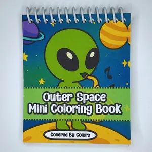 Galactic Aliens - Out of this World Alien Minis - Miniature Coloring Book 40 Pages each on Thick Cardstock - Aliens Outer Space Astronauts Galaxy Easy Bold Simple Designs - Perfect for All Ages & Skill Levels - Therapeutic Coloring for Kids Teens Adults