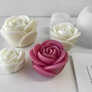 3pcs Rose Scented Candle Mold Set - Thick High-Quality Silicone Molds for Aromatherapy Candles, Floral Plaster& Diffuser Stone Crafts| Ideal for Valentine's Day, Mother's Day& Holiday Gift DIY Projects