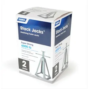 CAMCO RV & Trailer Leveling Jacks - Set of 2, Cast Aluminum, Extends 17", Enhances RV Stable Support