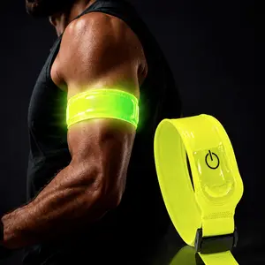 AddWin LED Armband Light, Safety Arm Band for Night Running, 3 Light Modes, Reflective Glowing Wristband for Night Jogging, Cycling, Walking, Hiking, Outdoor Safety Gear