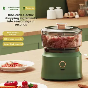 Kitchen Multifunctional Cooking Machine Wireless Electric Meat Grinder Household Garlic Tamper Baby Supplementary Food Machine Garlic Stirrer