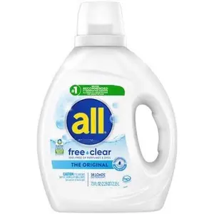 All Free Clear Laundry Detergent The Original 100% Free of Perfumes & Dyes 2.28 fl oz 50 Loads
