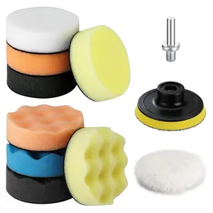 Inch Drill Buffing Pad Kit   Pcs Car Foam Polishing Pads Set, Drill Buffer Polisher Attachment Buffing Kit for Car Polishing, Waxing, Sealing Glaze