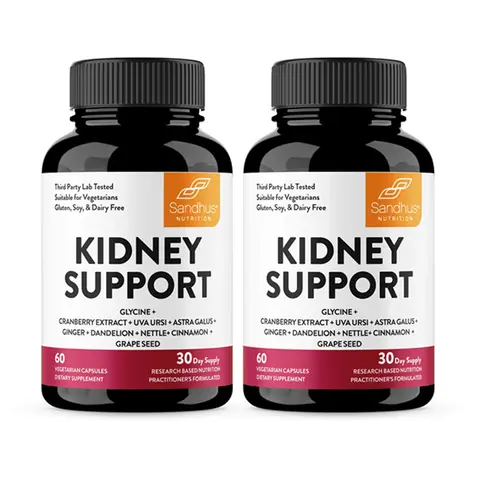 【Sandhus】Kidney Cleanse Detox, Support Bladder & Urinary Tract, Natural Cranberry, Grape Seed, Uva Ursi Extract Healthcare Dietary Supplement
