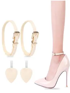 Anti-Slip High Heel Shoe Laces for Women, Adjustable Elastic Shoelace Keeper, Prevents Shoes From Slipping Off, Leather & PU Material, Footwear Lace, Pump Shoes