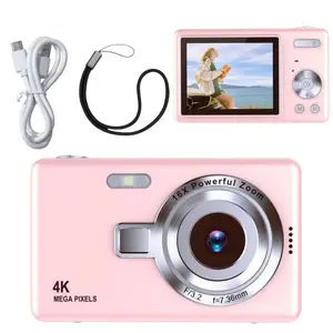 1080P Autofocus Vlogging Camera, 16x Zoom Photography Camera, 2.4 Inch IPS Screen, Camcorder for Kids and Adults