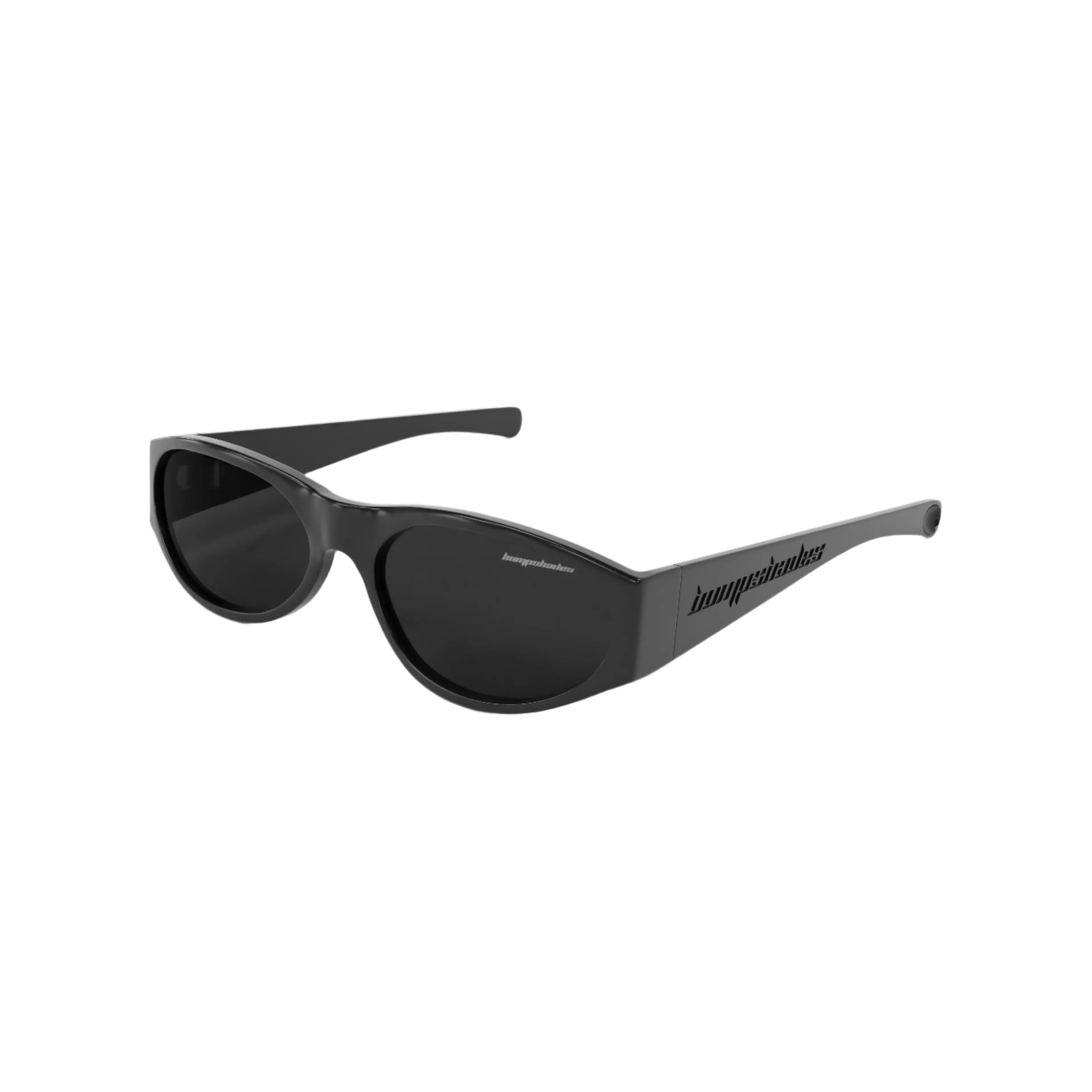 BLACK GLOSSY "RAVENA" SUNGLASSES