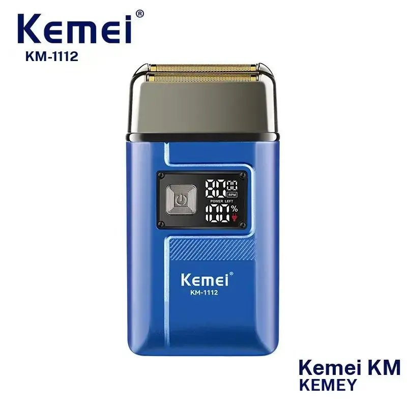 Kemei Electric Shaver LCD Display, Rechargeable Bald Head Trimmer, Precision Beard Groomer, Men's Grooming Tool
