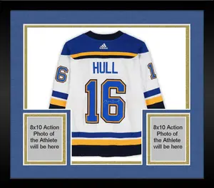 Framed Brett Hull St. Louis Blues Autographed White Adidas Jersey - Fanatics Authentic Certified