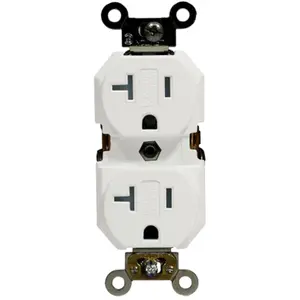 Leviton White 20 Amp Duplex Receptacle