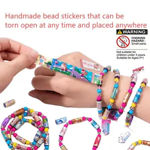DIY Bead Sticker Set, Creative Handmade Tear-Off Mini Stickers, Adjustable Necklace Bracelet, Blind Box Craft Kit, DIY Beading Accessories