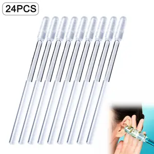 24Pcs Sticky Ear Cleaning Stick, Soft Head Ear Wax Removal Stick, Reusable Earwax Removal Adhesive Swabs, Ears Wax Sticky Swabs, Gentle Does Not Harm Ears Care For Adults, Earwax Remover