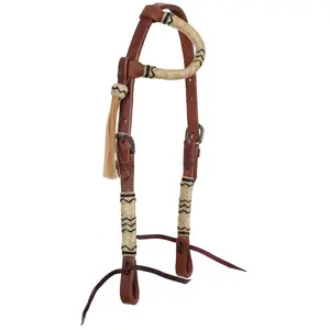 Rawhide Argentina Cow Leather One Ear Headstall - Mini/Small Pony