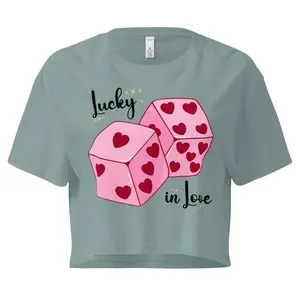 Lucky In Love Classic Crop Top T-Shirt - Valentine's Day