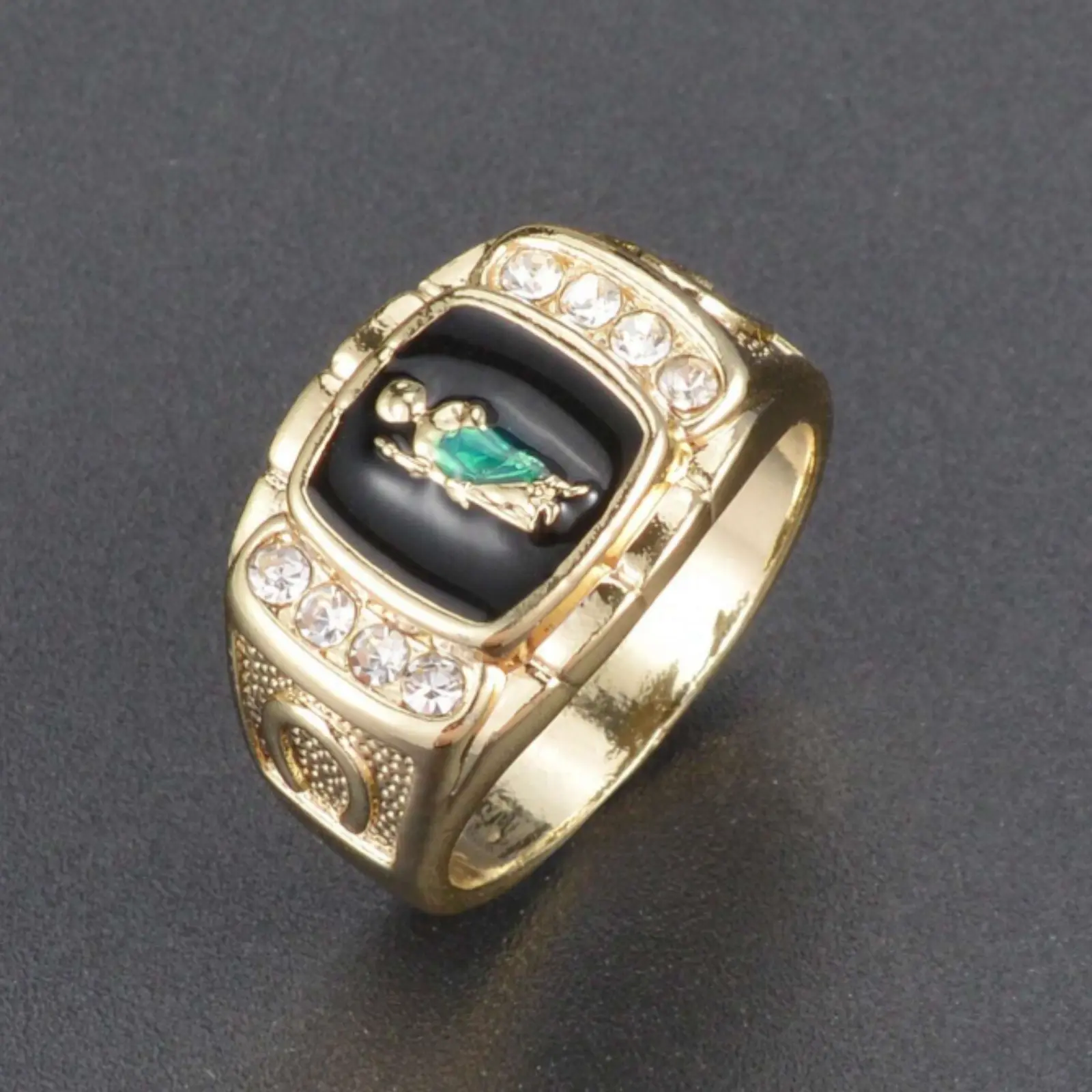 Saint Jude Zirconia ring plated with 14k gold, men's ring, jewelry for men to wear every day and as a gift for friends and relatives