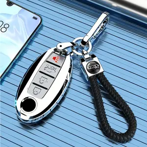 Key Fob Cover for Nissan Rogue: 4 Buttons Key Fob Case Fit for Nissan Pathfinder Qashqai Rogue Hybrid Sport Titan 2016-2023Remote Protector KR5TXN7 285E3-9UF5B 285E3-9UF5A S180144904