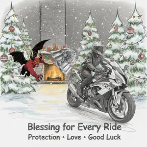 Christmas Angel Guardian Bell – Good Luck Ride Bell with Gift Pouch | Motorcycle, Keychain, Pet Collar | Perfect Gift for Men, Women, Friends, Family